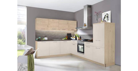 EINBAUKÜCHE - Eichefarben/Sahara, Design, Holzwerkstoff - Dieter Knoll
