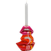 KERZENHALTER - Pink/Rot, Design, Kunststoff (17/21/7cm) - Kare-Design