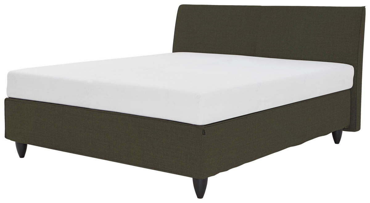 BOXSPRINGBETT 180/200 cm  in Braun  - Schwarz/Braun, Design, Holzwerkstoff/Kunststoff (180/200cm) - RUF Betten