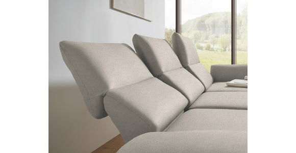 ECKSOFA  in Flachgewebe Naturfarben  255-365/175-224 cm  - Schwarz/Naturfarben, Design, Textil/Metall (255-365/175-224cm) - Dieter Knoll