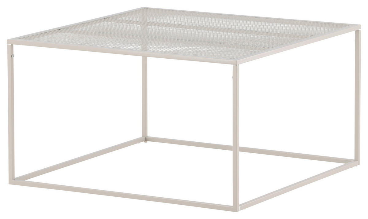 COUCHTISCH 80/80/45 cm quadratisch Beige  - Beige, Design, Metall (80/80/45cm) - Livetastic