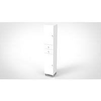 VISOKI ELEMENT  bijela  - bijela/srebrne boje, Konvencionalno, drvni materijal/metal (35/186/33,0cm) - Xora