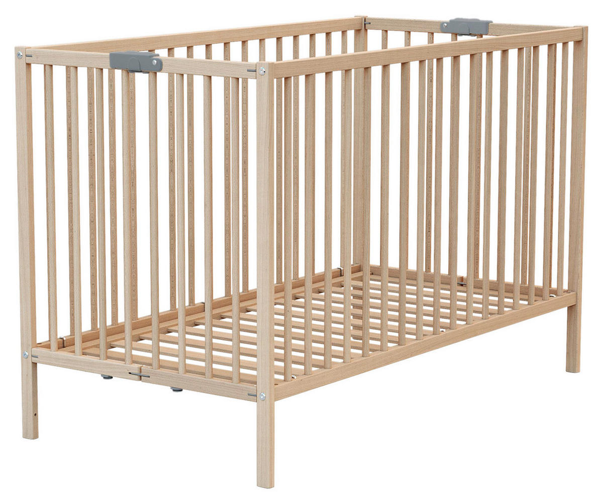 GITTERBETT Click  123,6/64,5/82 cm   - Naturfarben, Basics, Holz (123,6/64,5/82cm) - Jimmylee