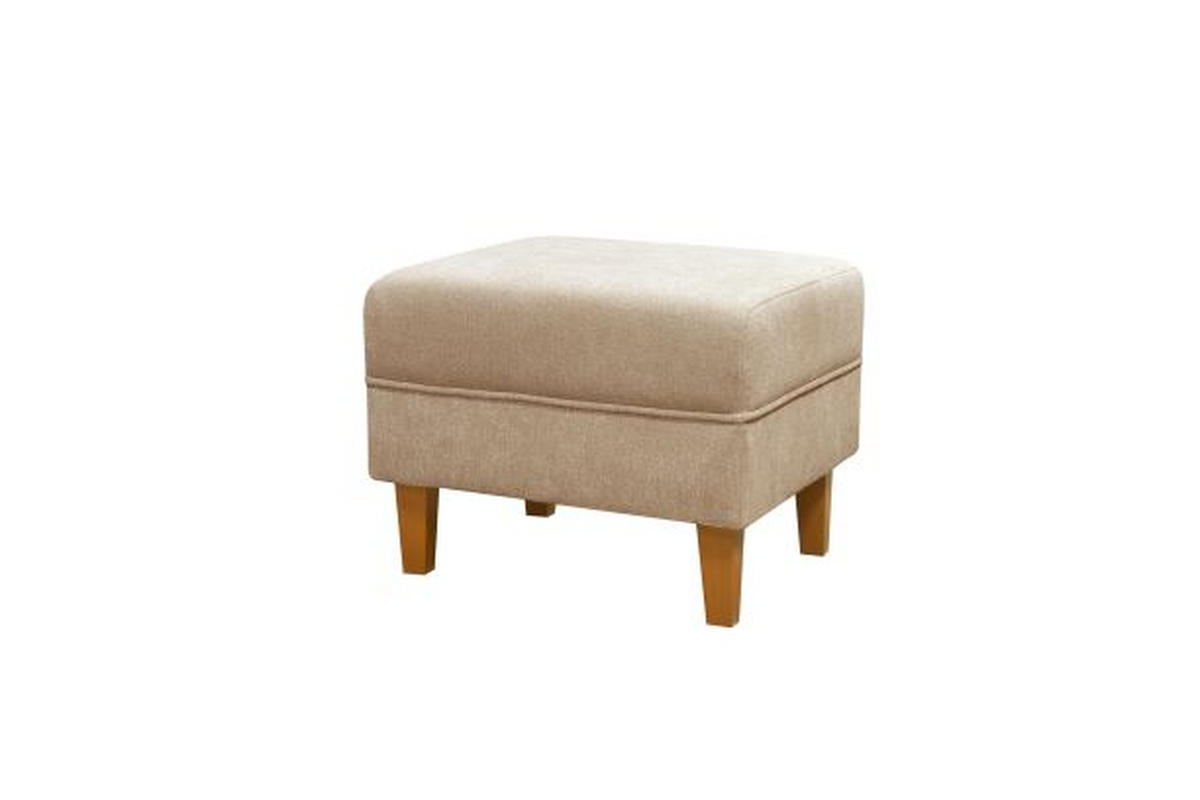 TABURETKA, textil, 54/42/46 cm - béžová/farba čerešne, Basics, drevo/textil (54/42/46cm) - Cantus