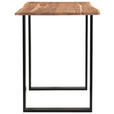 BARTISCH Akazie Hartholz rechteckig Schwarz, Akaziefarben  - Schwarz/Akaziefarben, Design, Holz/Metall (120/80/105cm) - Linea Natura