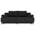 SCHLAFSOFA  in Velours Anthrazit  - Anthrazit/Schwarz, KONVENTIONELL, Textil/Metall (200/98/90cm) - Carryhome