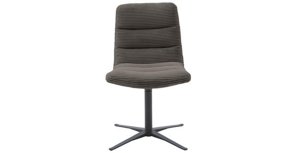 STUHL - Schwarz/Mokka, Design, Textil/Metall (52/88/66cm) - Dieter Knoll