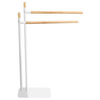 DRŽIAK NA UTERÁKY - biela/prírodná farba, Design, kov/drevo (53/85,5/15cm) - Sadena