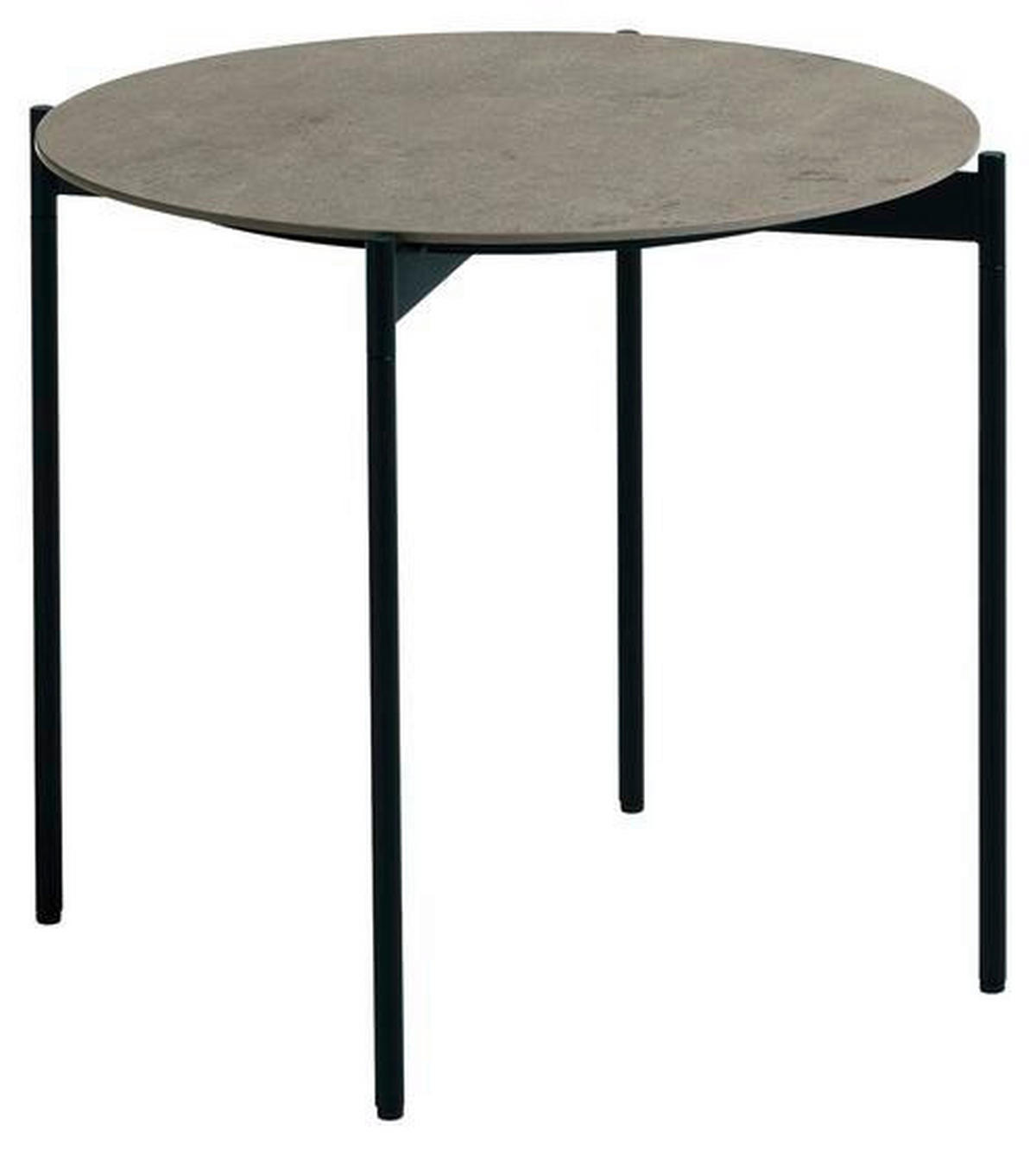 COUCHTISCH in Metall, Keramik 55/55/49 cm  - Schwarz/Grau, Design, Keramik/Metall (55/55/49cm) - Venjakob