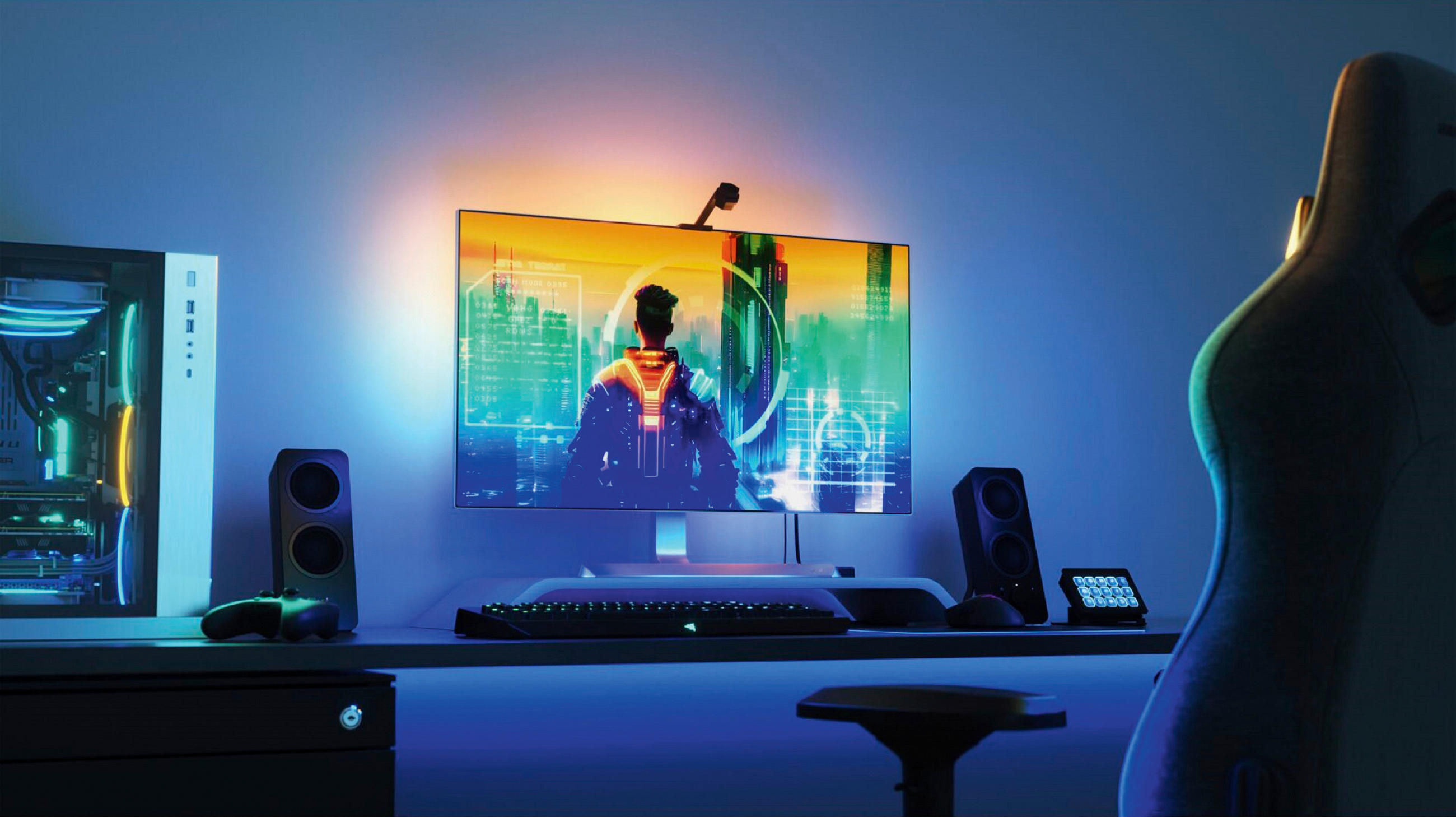 4D MIRROR+LIGHT STRIP KIT 85" 520 cm   - Schwarz, Basics, Kunststoff (520cm) - NANOLEAF