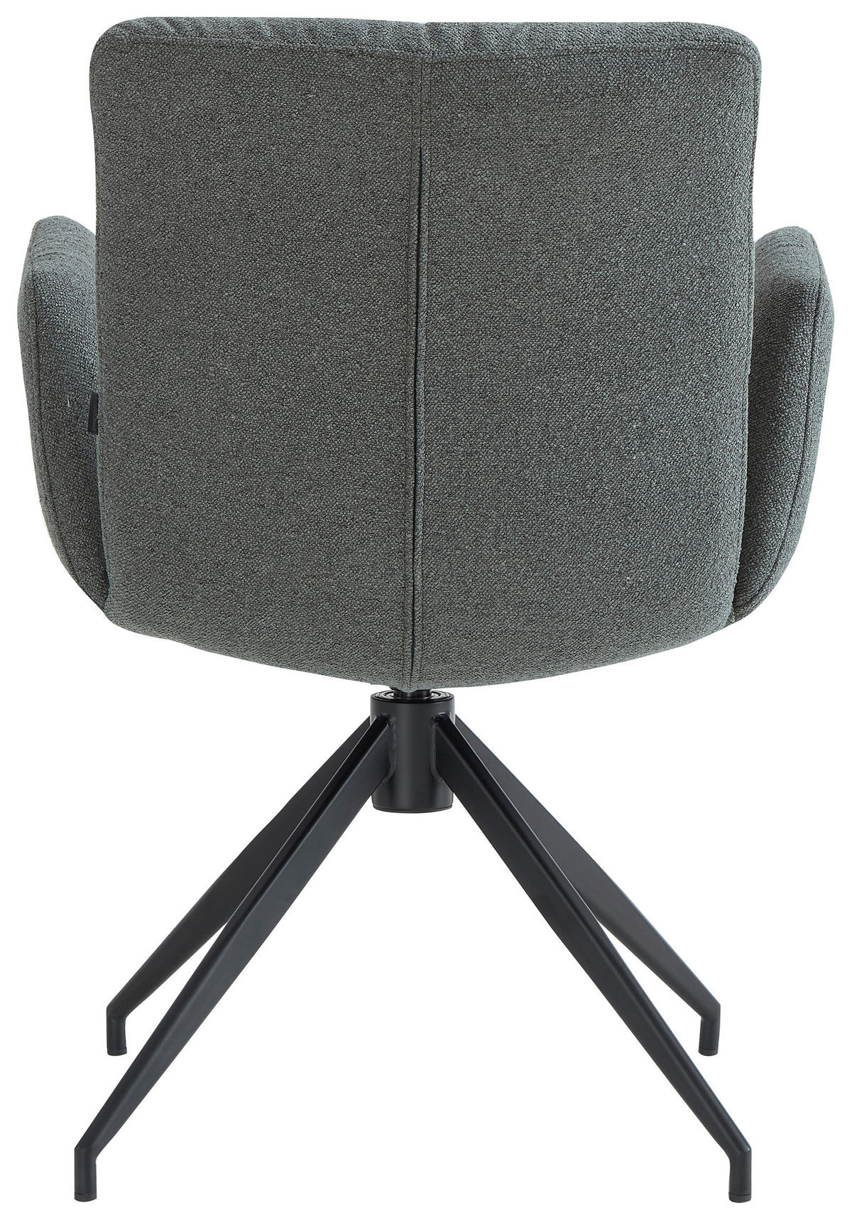 ARMLEHNSTUHL  Sitzfläche 360° drehbar Leinenoptik  Grün, Schwarz  - Schwarz/Grün, Design, Textil/Metall (62/86/65cm) - Dieter Knoll