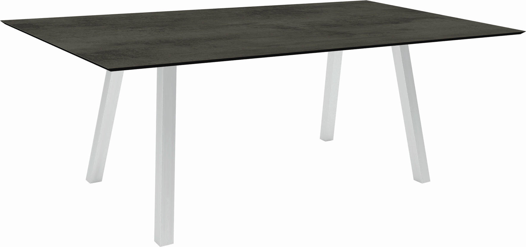 GARTENTISCH Kunststoff Grau rechteckig  - Silberfarben/Grau, MODERN, Kunststoff/Metall (180/100/75cm) - Stern