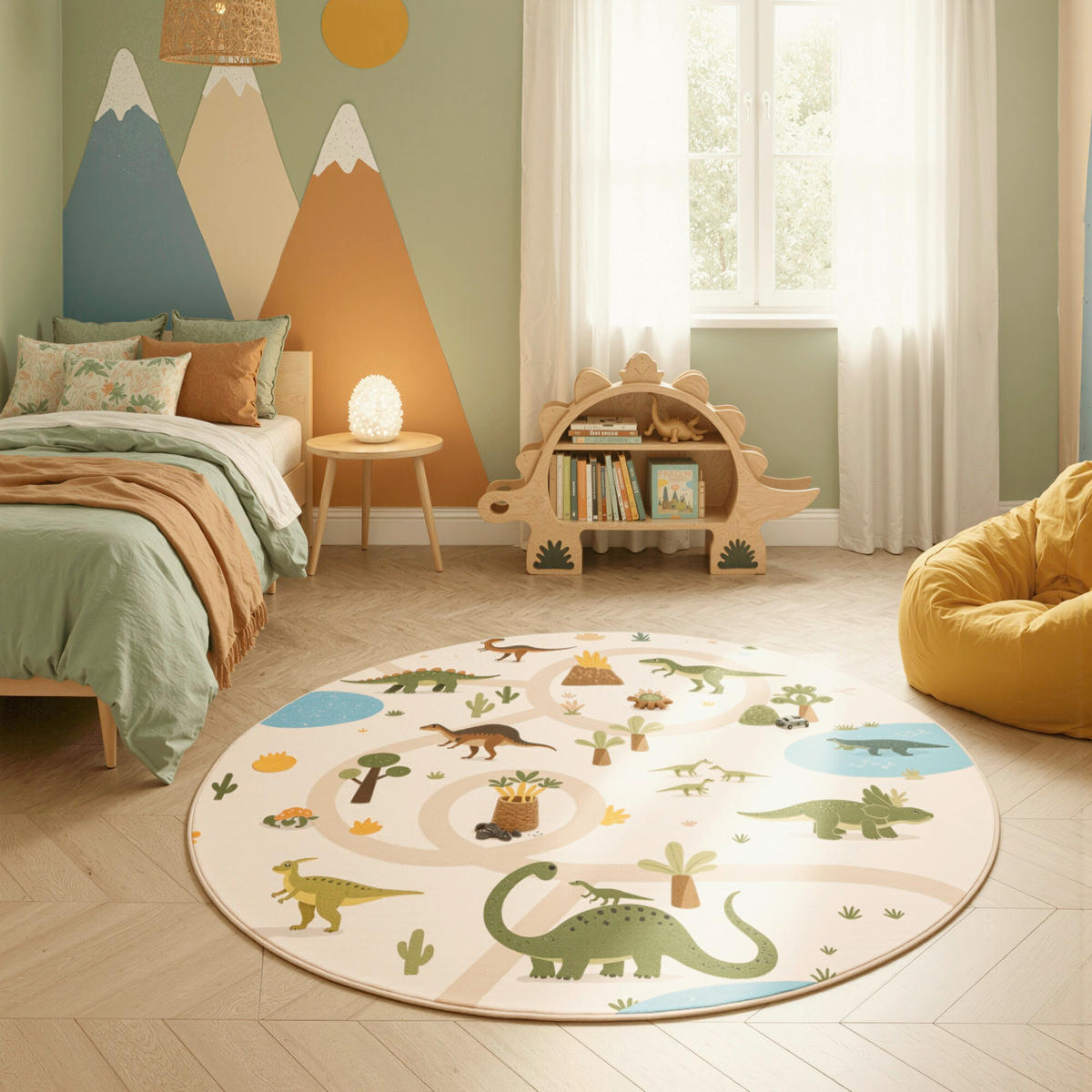 KINDERTEPPICH  Wohnzimmer 120/120 cm COCO Beige rund  - Beige, Trend, Kunststoff/Textil (120/120cm) - Ayyildiz 