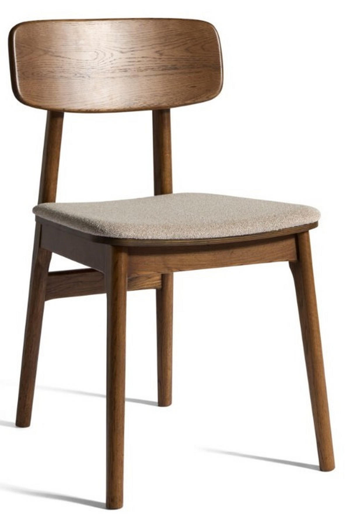 STOL flatväv  - sandfärgad/mörkbrun, Design, trä/textil (46/82/55cm) - Niels Andersson