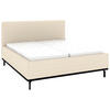 POLSTERBETT 180/200 cm,  in Creme, Matratze, Lattenrost, Bettkasten, H2 + H2 = mittel  - Creme/Graphitfarben, Design, Holz/Textil (180/200cm) - Musterring