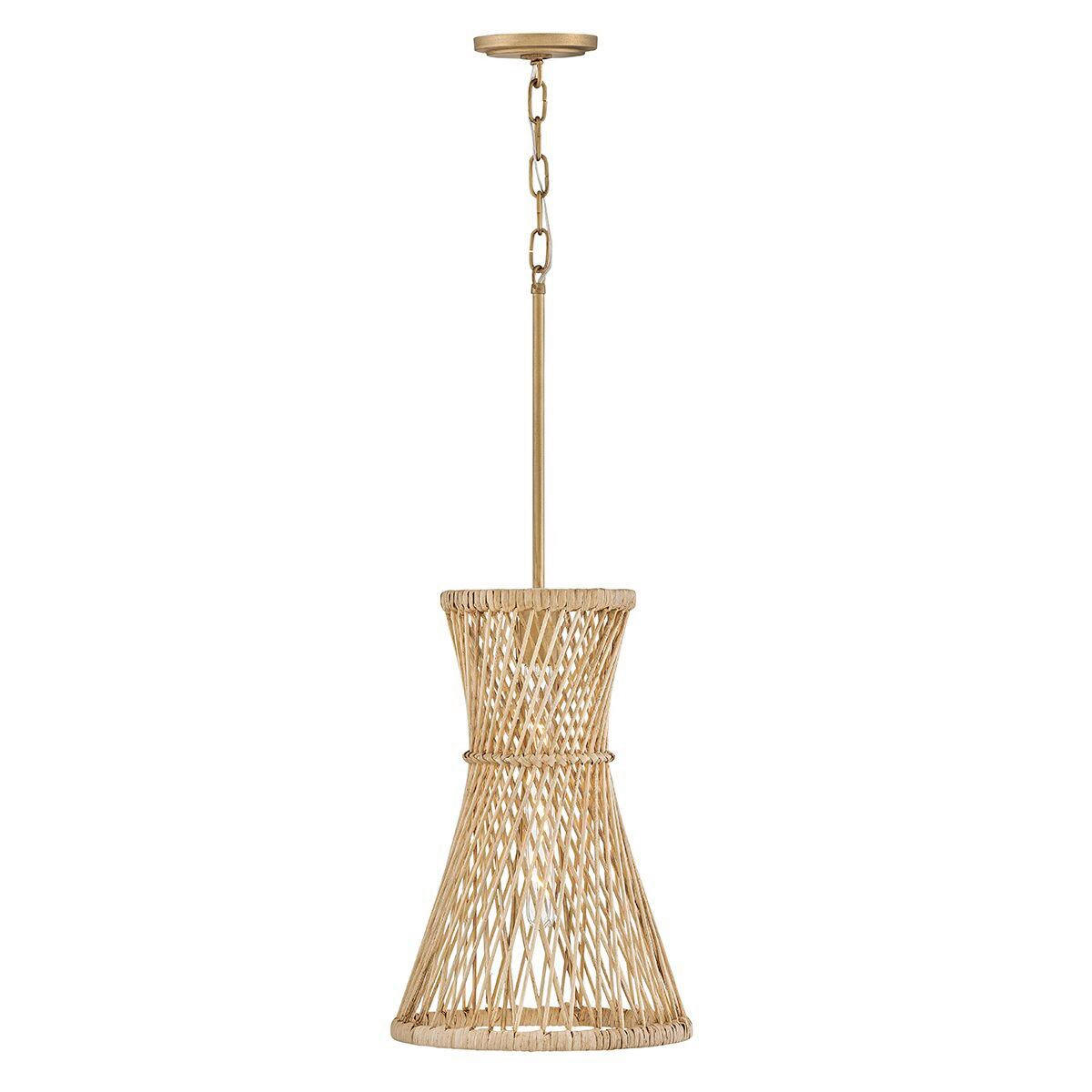 HÄNGELEUCHTE Twyla  57,7/30,5/30,5 cm  - Goldfarben, Natur, Holz/Metall (57,7/30,5/30,5cm) - Elstead Lighting