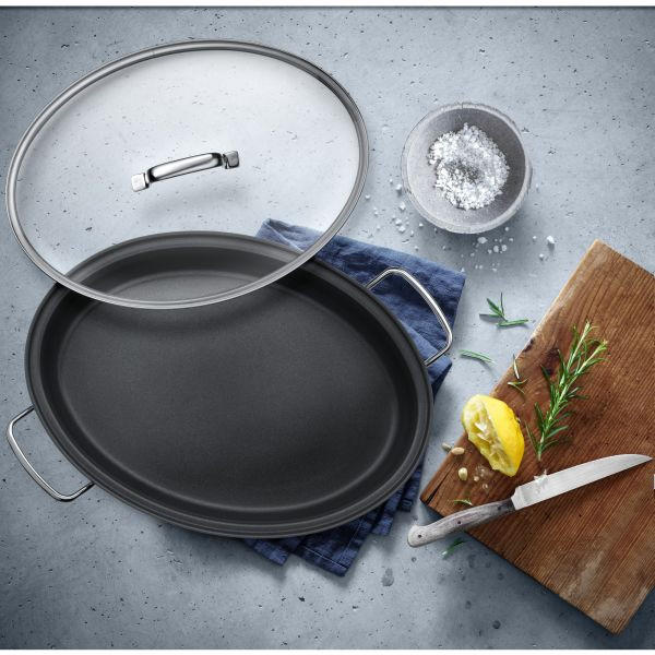 TAVA ZA RIBU 26 cm VIGNOLA - boje oplemenjenog čelika/prozirno, Design, staklo/metal (26cm) - WMF