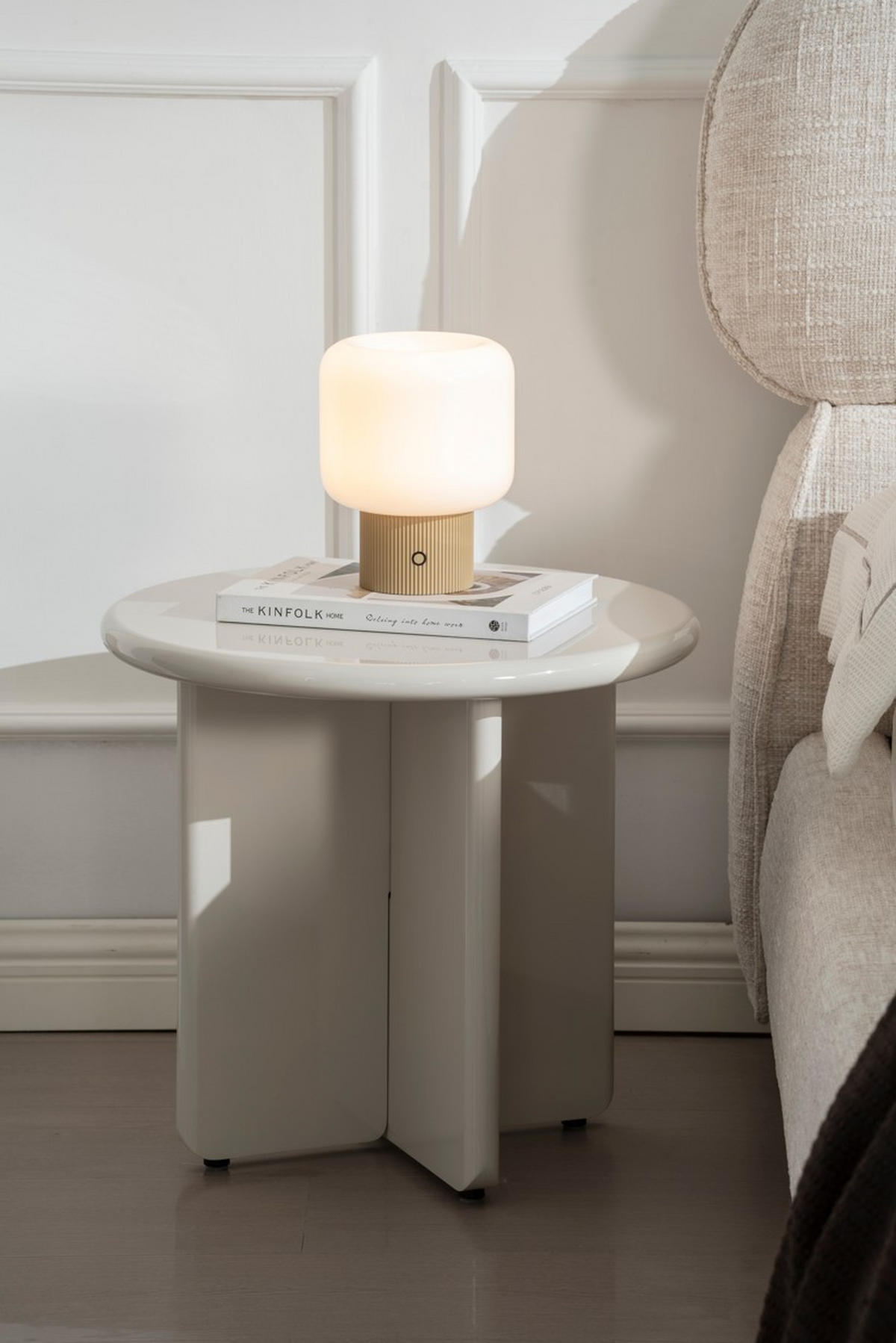 COUCHTISCH 50/50/45 cm rund Beige  - Beige, Design, Holzwerkstoff (50/50/45cm) - MID.YOU