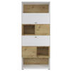REGAL  90/214/38 cm Weiss, Eiche Artisan  - Weiss/Eichefarben, Konventionell, Holz/Holzwerkstoff (90/214/38cm) - Hom`in