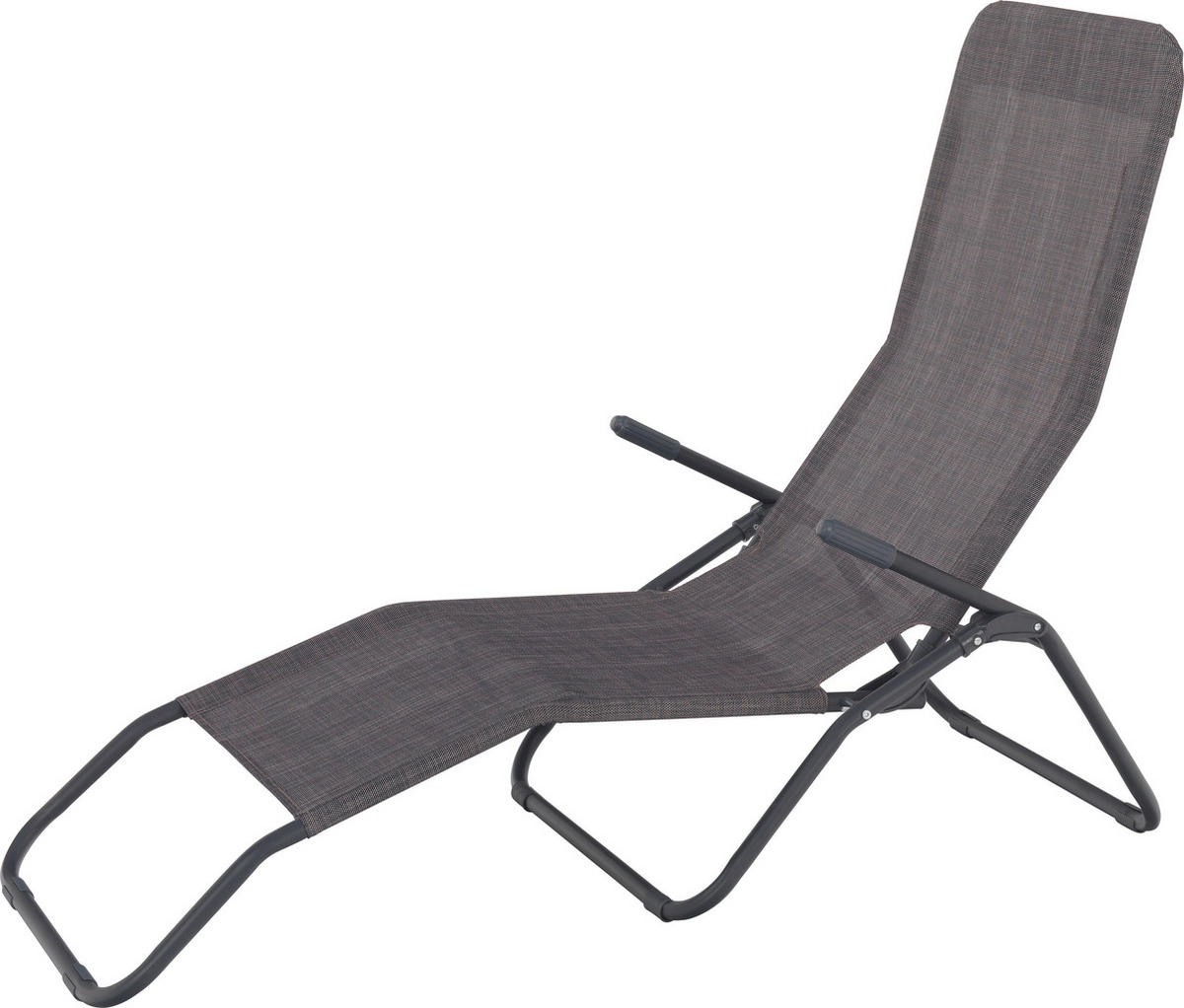 BAŠTENSKA LEŽALJKA  antracit, braon   - braon/antracit, Dizajnerski, metal/tekstil (56/96/145cm) - Ambia Garden