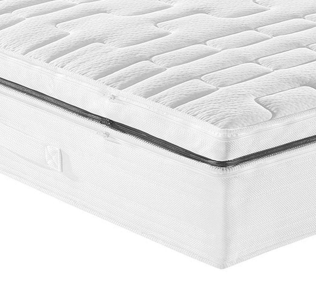 GEL-TASCHENFEDERKERNMATRATZE 90/200 cm Höhe ca. 24 cm 7 -Zonen - Weiß, Basics, Textil (90/200cm) - FAN