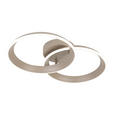LED-DECKENLEUCHTE Velora 53,5/33/9,3 cm  - Sandfarben, Design, Kunststoff/Metall (53,5/33/9,3cm) - Dieter Knoll