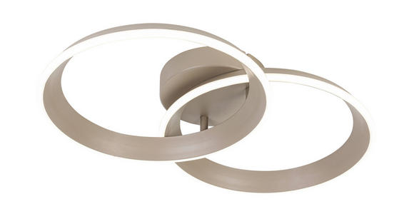 LED-DECKENLEUCHTE Velora 53,5/33/9,3 cm  - Sandfarben, Design, Kunststoff/Metall (53,5/33/9,3cm) - Dieter Knoll