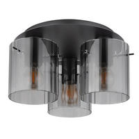 TAKLAMPA 37/20 cm  - mörkgrå, Design, metall/glas (37/20cm) - Novel