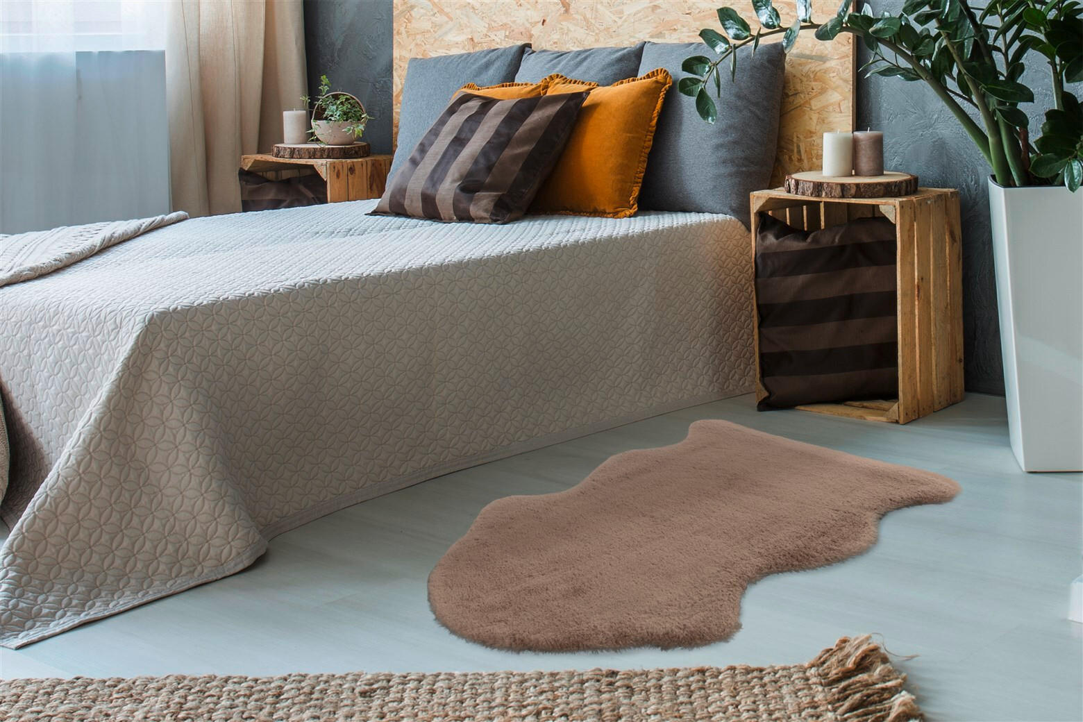 HOCHFLORTEPPICH 60/90 cm Estonia - Kunda Taupe Hellbraun  - Hellbraun, KONVENTIONELL, Textil (60/90cm)