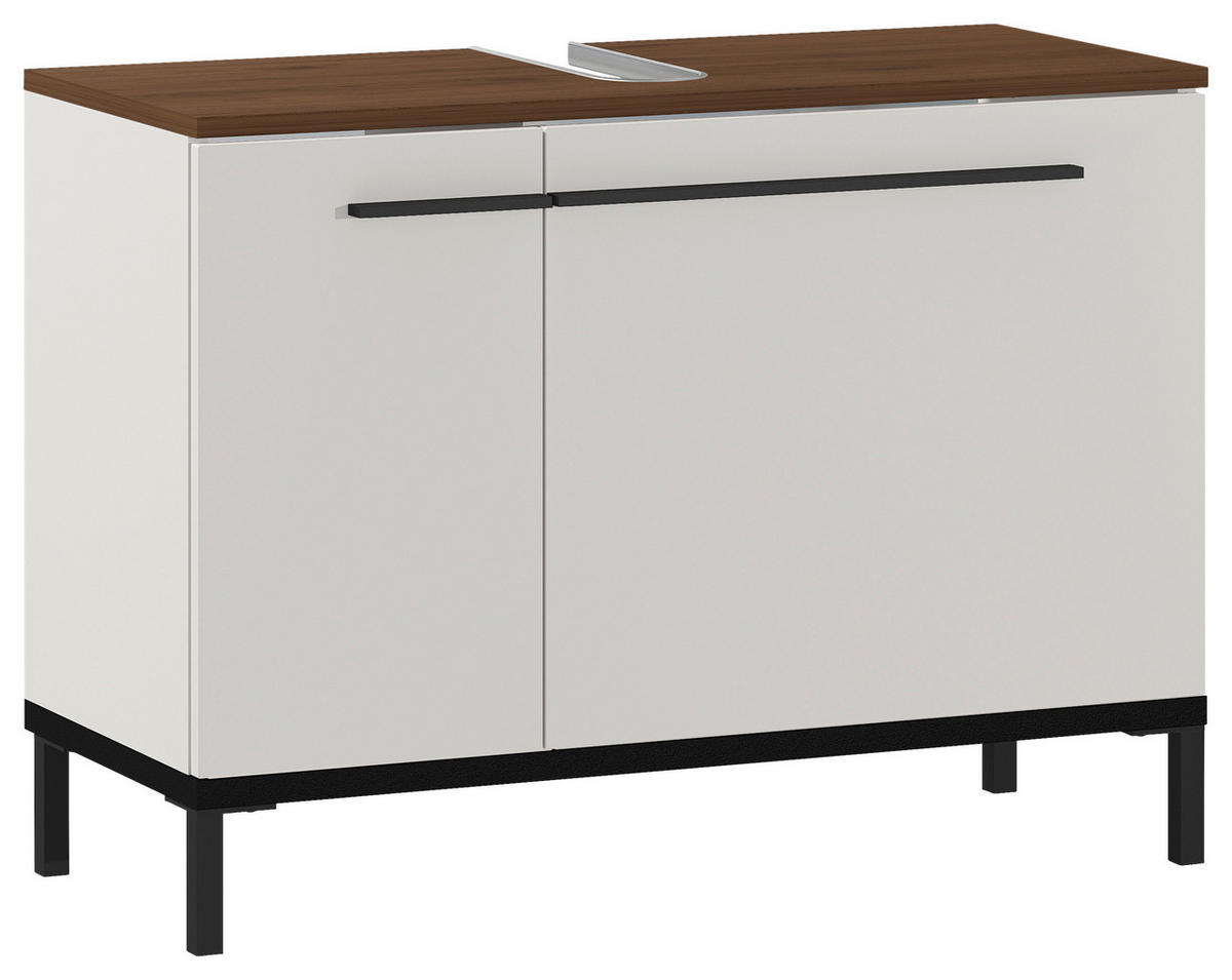 WASCHBECKENUNTERSCHRANK 80/59/34 cm  - Kaschmir/Nussbaumfarben, MODERN, Holzwerkstoff/Metall (80/59/34cm) - Xora