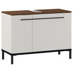 WASCHBECKENUNTERSCHRANK 80/59/34 cm  - Kaschmir/Nussbaumfarben, MODERN, Holzwerkstoff/Metall (80/59/34cm) - Xora