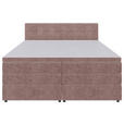 BOXSPRINGBETT 180/200 cm  in Hellrot  - Hellrot/Schwarz, KONVENTIONELL, Kunststoff/Textil (180/200cm) - Carryhome