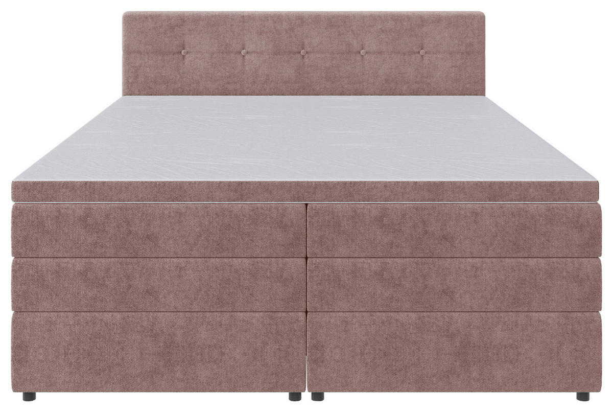BOXSPRINGBETT 180/200 cm  in Hellrot  - Hellrot/Schwarz, Konventionell, Kunststoff/Textil (180/200cm) - Carryhome