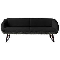 SITZBANK 229/88/80 cm  in Anthrazit  - Anthrazit/Schwarz, Design, Leder/Holz (229/88/80cm) - Koinor