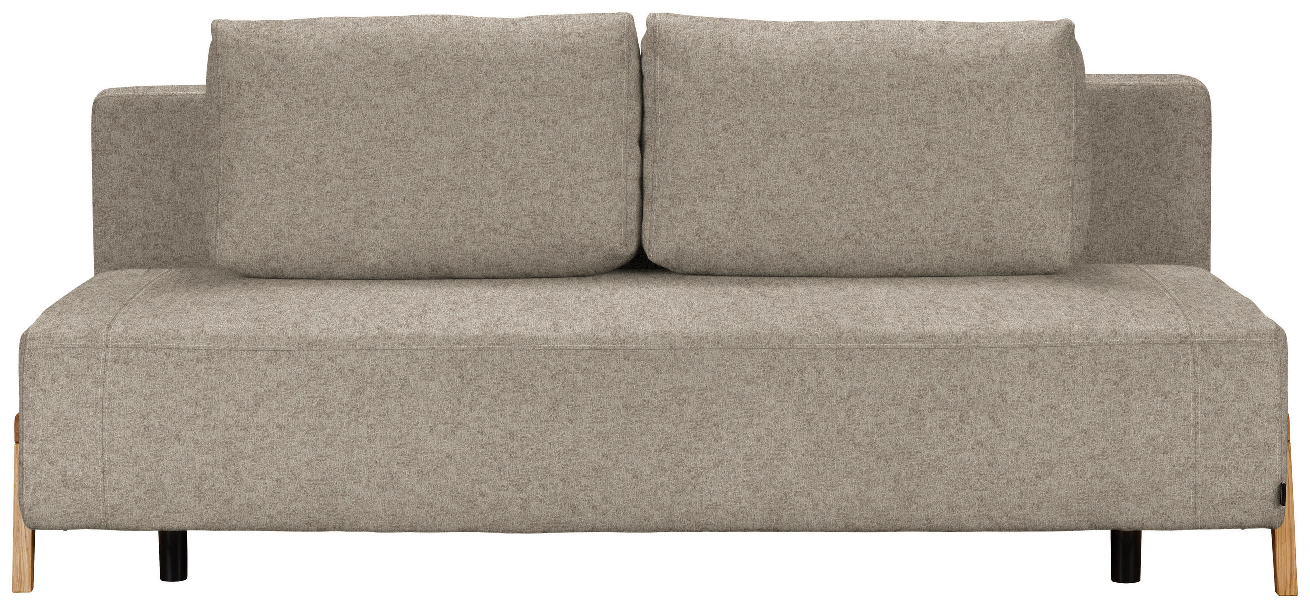 SCHLAFSOFA Struktur Greige  - Greige/Naturfarben, Design, Holz/Textil (211/88/102cm) - Niels Andersson