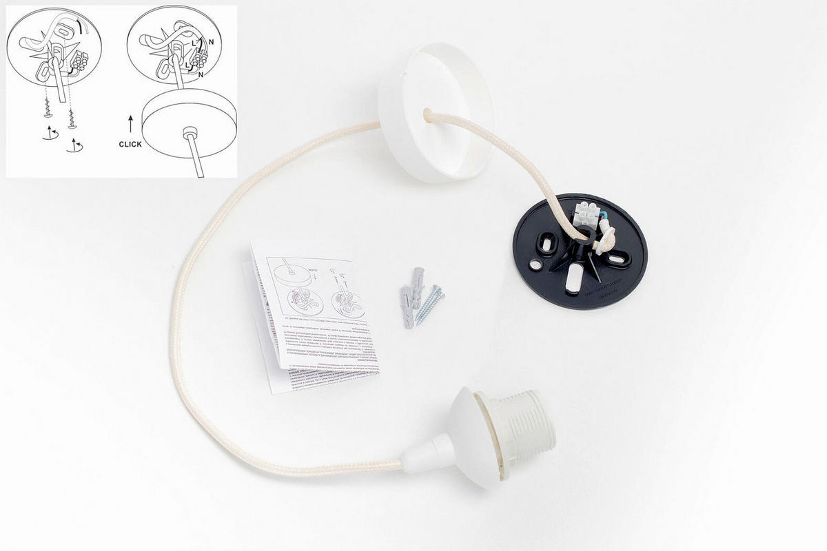 HÄNGELEUCHTE Boho Elegant 50/92 cm   - Karamell/Creme, Trend, Kunststoff/Textil (50/92cm)