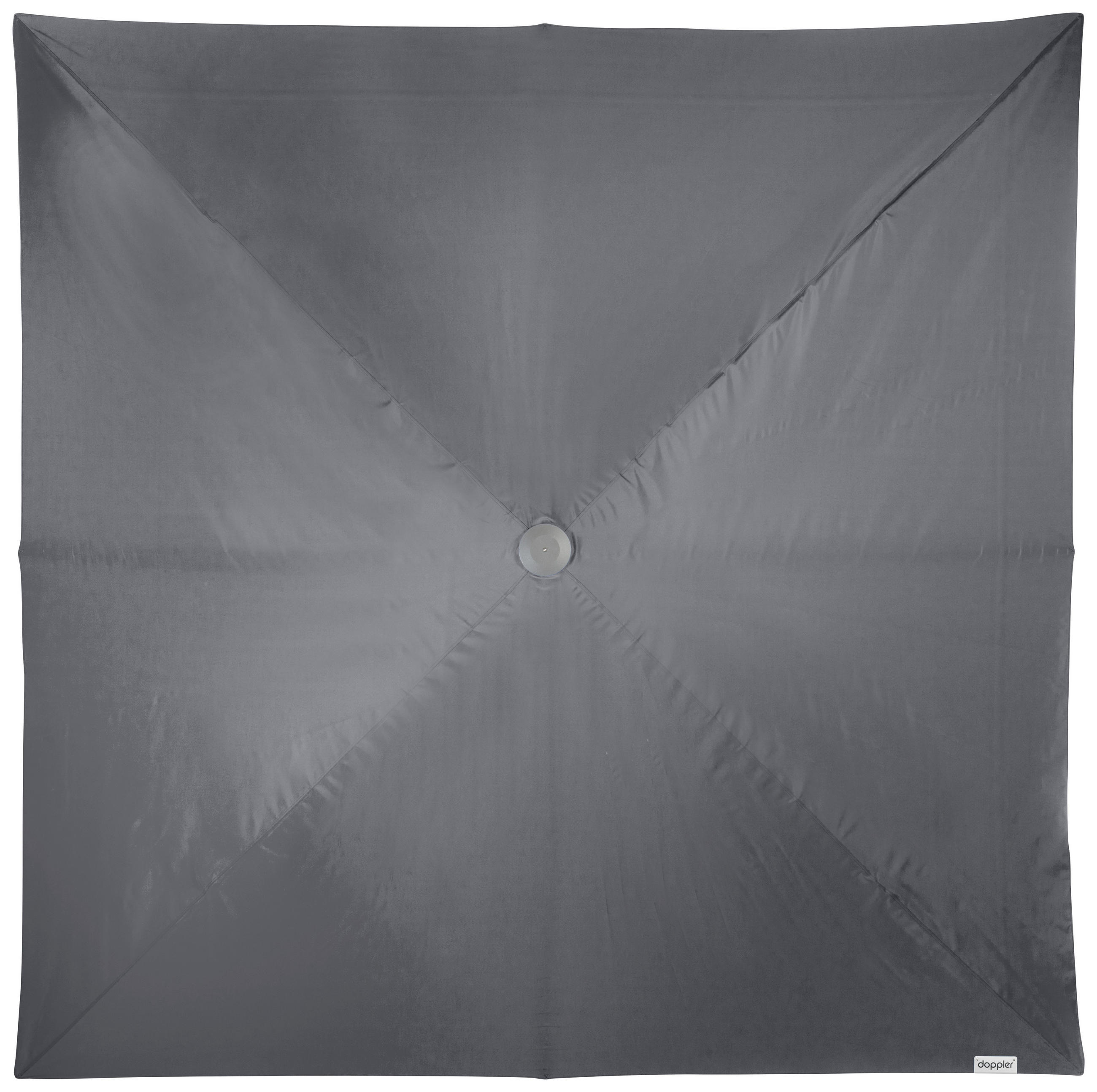 SONNENSCHIRM 400x400 cm Anthrazit  - Anthrazit/Alufarben, Basics, Textil/Metall (400/400cm) - Doppler