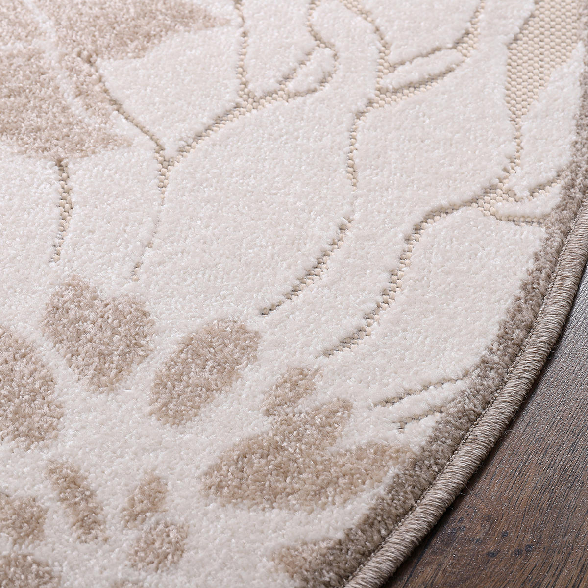 TEPIH ZA UNUTAR./VANJ. UPORAB  120 cm  smeđa, krem, bež  Floral  - bež/smeđa, Lifestyle, tekstil/plastika (120cm)