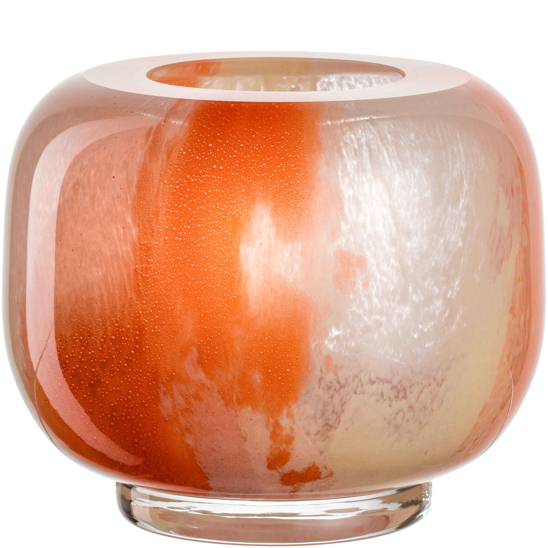 VASE  - Blau/Orange, Design, Glas (23,5/20/23,5cm) - Leonardo