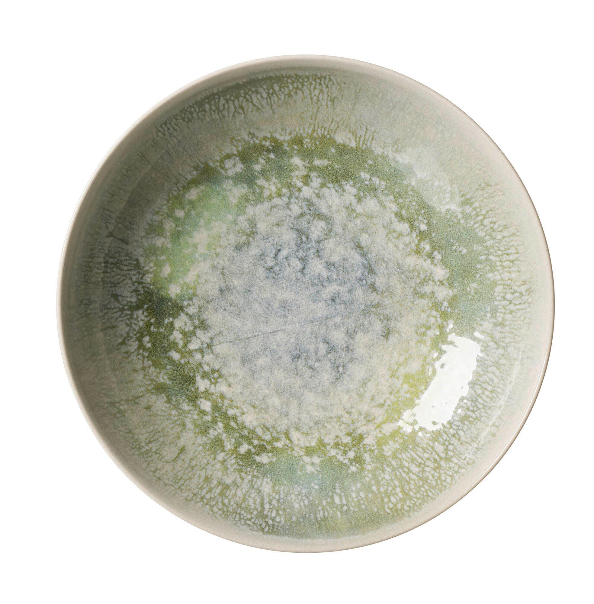 MÉLYTÁNYÉR 21 cm  - krémszínű/zöld, Design, kerámia (21cm) - Ritzenhoff Breker