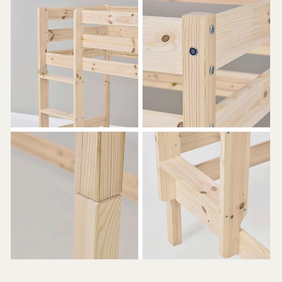 ETAGENBETT 90/200 cm Naturfarben  - Naturfarben, MODERN, Holz (90/200cm) - MID.YOU