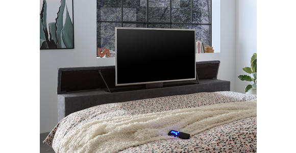 BOXSPRINGBETT 180/200 cm in Anthrazit - Anthrazit, KONVENTIONELL, Textil (180/200cm) - Carryhome