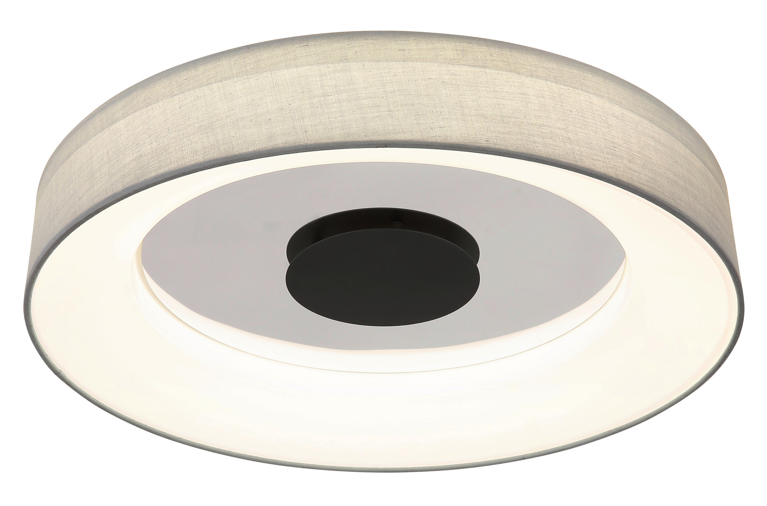 LED-TAKLAMPA 40 W 46,8/9,8 cm  - vit/kromfärg, Trend, metall/textil (46,8/9,8cm) - Globo