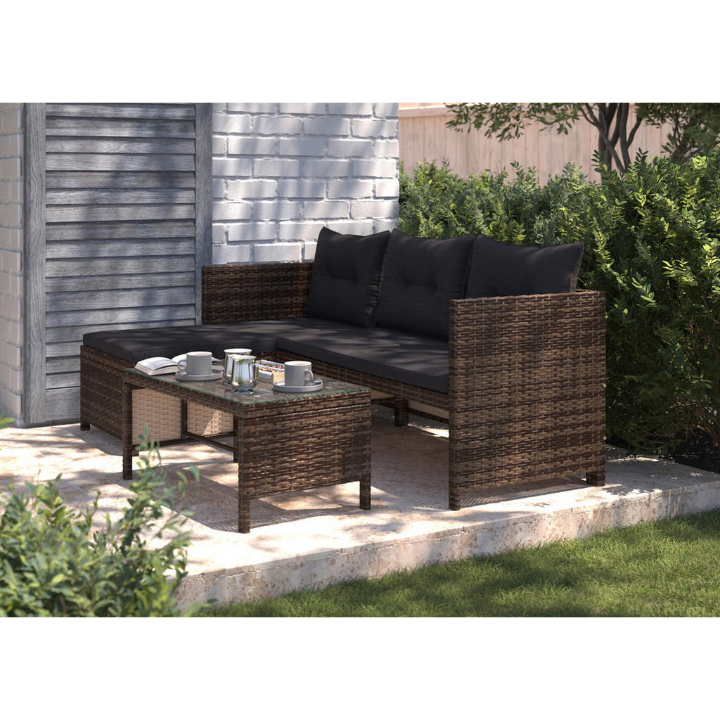 Ambia Garden TERASOVÁ SEDACIA SÚPRAVA kov, plast, sklo