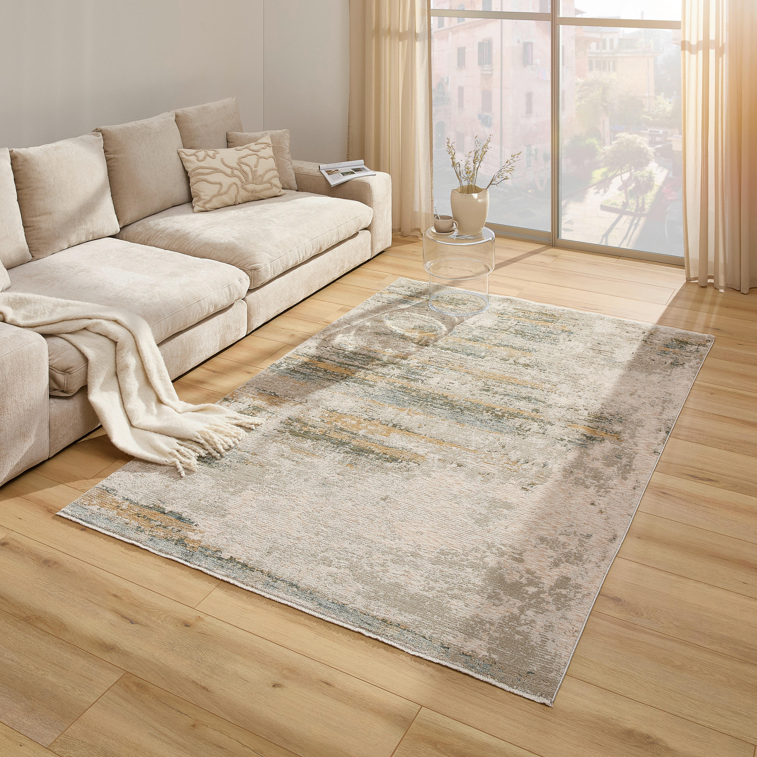 Thumbnail - Novel Flachwebeteppich, Textil, Abstraktes, rechteckig, 160x230 cm, Oeko-Tex® Standard 100, Teppiche & Böden, Teppiche, ...