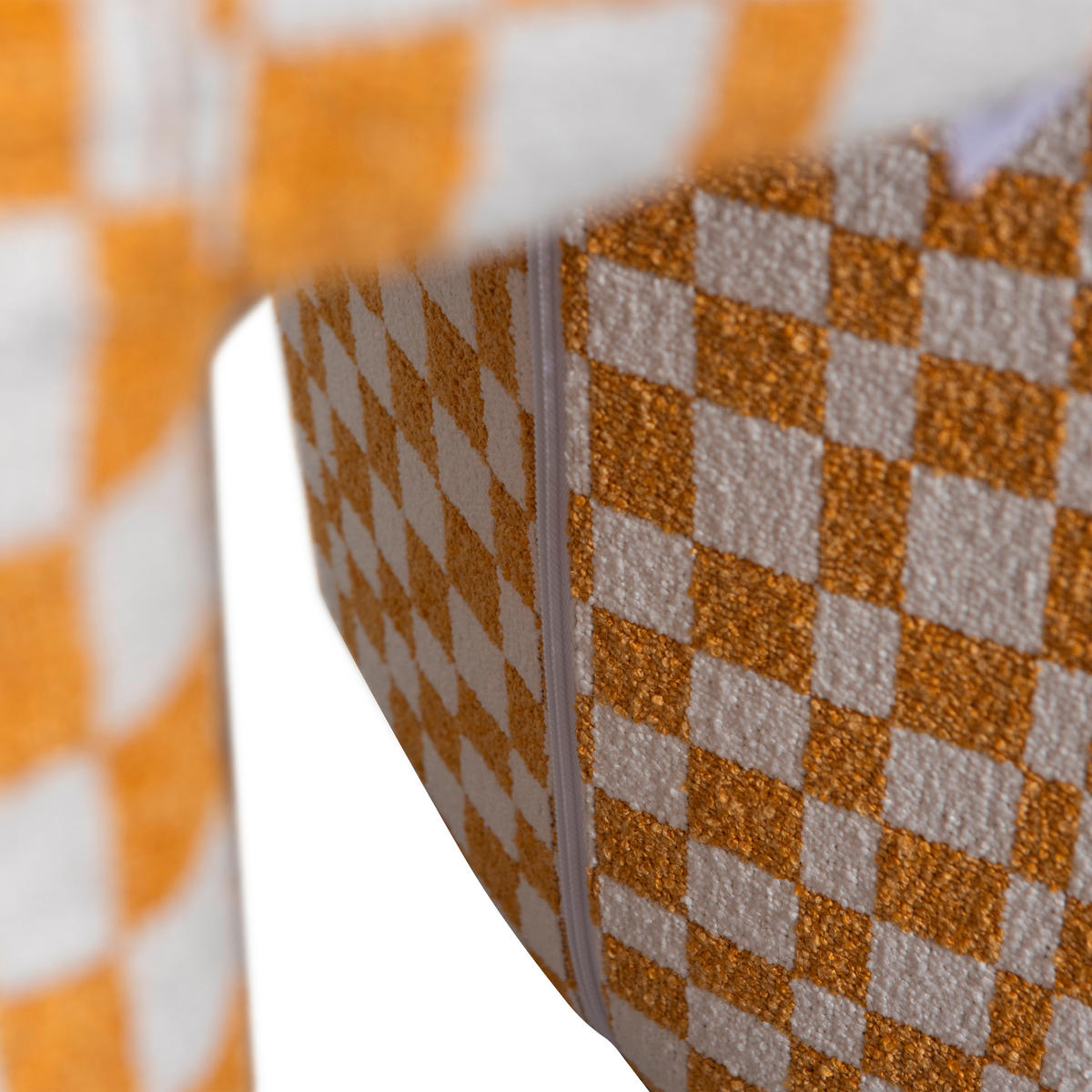 HOCKER in Textil Gelb, Weiß  - Gelb/Weiß, Design, Textil (45/47/45cm) - Livetastic