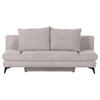 SCHLAFSOFA in Cord Naturfarben  - Schwarz/Naturfarben, Konventionell, Textil/Metall (200/78/95cm) - home24