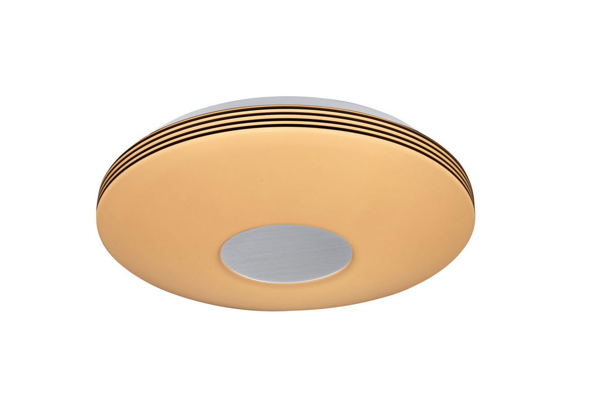 LED-DECKENLEUCHTE 21,6 W  34/10 cm    - Chromfarben/Weiss, Basics, Kunststoff/Metall (34/10cm) - Novel