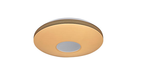 LED-DECKENLEUCHTE 34/10 cm - Chromfarben/Weiß, Basics, Kunststoff/Metall (34/10cm) - Novel