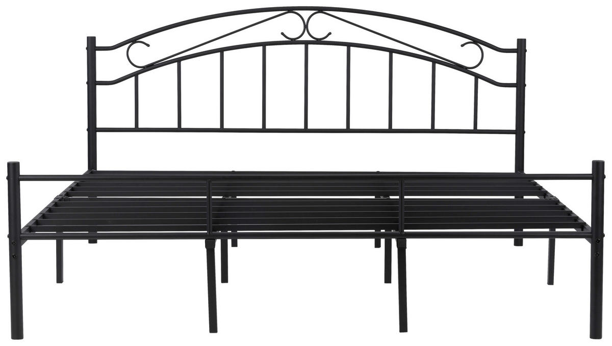 METALLBETT 180/200 cm,  in Schwarz  - Schwarz, Basics, Metall (180/200cm) - Boxxx